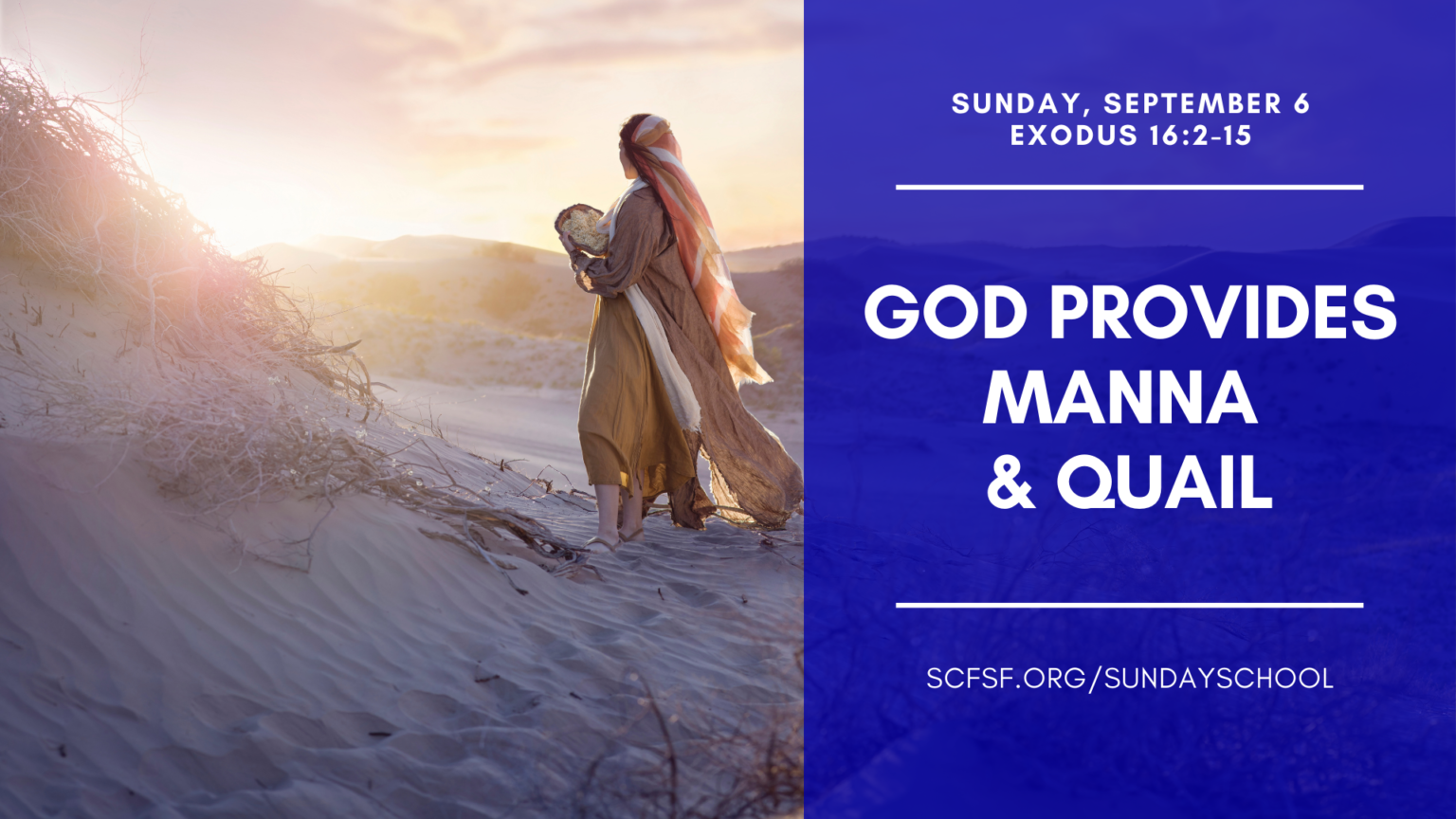 September 6 – God Provides Manna and Quail – SCFSF.org